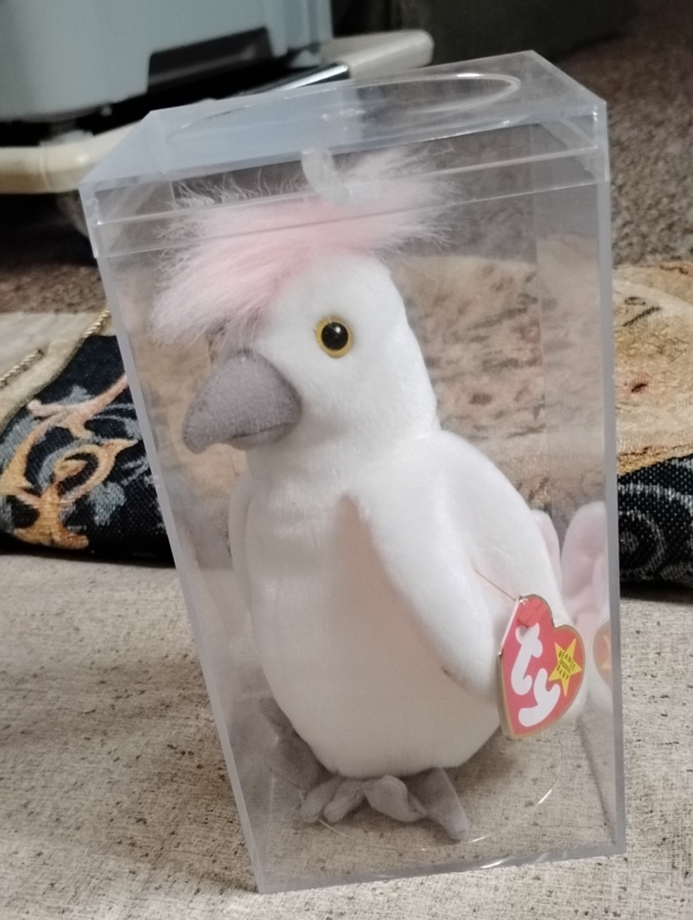 Ty White & Pink Cockatoo Plush
